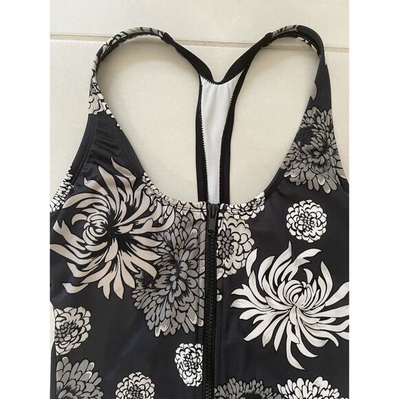 Joy Lab Swim One Piece Swimsuit Multicolor Floral Print Swimwear - Picture 2 of 10